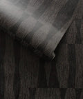 Removable Peel And Stick Grey Faux Grasscloth Texture Wallpaper With Geometric Pattern, Self Adhesive And Mess Free, 20.5 In By 16.5 Ft