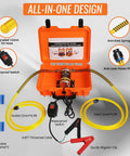 No Sweat All In One Electric Oil Change Extractor Pump Kit 12V 24V with thickened tubing in a portable hard case.