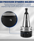Pro Grade ISO30 ER32 Collet Chuck G2.5 Balanced Tool Holder 30000Rpm showcasing dynamic balance for high-speed precision machining.