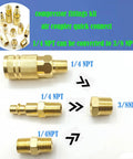 Complete 55 Piece One Quarter Inch NPT Air Hose Fittings Kit With Quick Connect Couplers And Plugs For Air Compressors