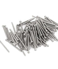 Top Shelf 304 Stainless Steel M2 X 30mm Phillips Round Pan Head Machine Screws 50 Pack arranged in a pile, showing their durable build.