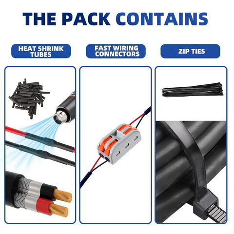Package contents of 16 Gauge Two Conductor Shielded Wire Built For Automotive And Electronics, 30 Foot UL2464 Cable EMI RFI Shielded