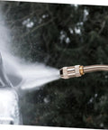 Portable High Temperature Steam Cleaning Accessories Kit With Pro Grade Heavy Duty Adjustable Hose Nozzle For High Pressure Sprayers Outdoor Cleaning And Car Wash in use on car
