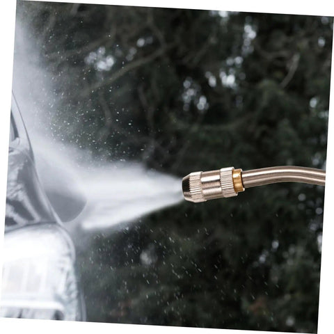 Portable High Temperature Steam Cleaning Accessories Kit With Pro Grade Heavy Duty Adjustable Hose Nozzle For High Pressure Sprayers Outdoor Cleaning And Car Wash in use on car