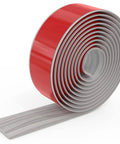 Roll of 10 Foot Self Adhesive Floor Transition Strip In Gray Wood Grain Design, Vinyl Carpet Threshold Divider, 5 Cm Wide