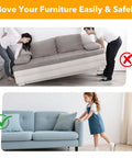 Collage showing incorrect and correct ways to move furniture on carpet using 8 Pack Carpet Furniture Sliders For Heavy Furniture On Carpet Heavy Duty Square Sliders 1.97x0.31 In Reusable Moving Pads For Easy Furniture Moves On Carpeted Floors Glide Smoothly And Protect Floors.