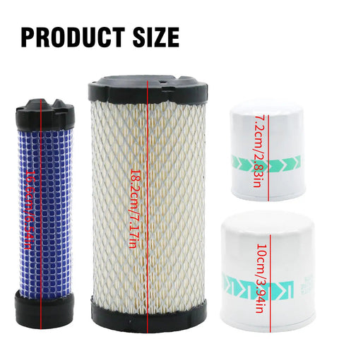 Kubota Oil, Fuel, Air and Hydraulic Filter Kit Replacement for BX22 BX23 BX24 ZD18 ZD21 ZD25 GR2100 GR2110 GR2120 Tractors product sizes