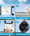 Installation steps for Starlink Mini Suction Cup Mount With 3 In 1 Car Charger For Cars Trucks RVs Boats And Road Trips