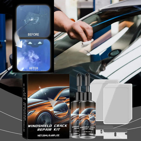 Chip And Crack Windshield Repair Kit With Quick Fix Resin For Chips And Cracks, 2026 Universal Glass Repair Kit, showing application