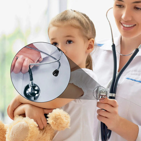 Pediatric use of 24 Pack Stethoscope Spare Parts Kit With Replacement Diaphragms And Ear Tips, Black Stethoscope Accessories