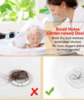 Square Silver Grey Hair Drain Catcher With Strong Suction Cup, Easy Peasy Shower Sink Filter That Kicks Clogs To The Curb in bath setting.