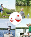 Image of 60 Piece Fishing Floats Set Hard ABS Push Button Round Buoys For Tackle Accessories One Inch And One And A Half Inch