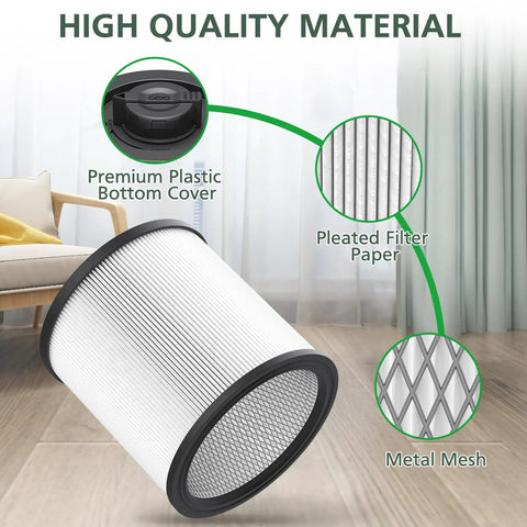 2 Pack DXVC6910 Cartridge Filter Replacement For 6 To 16 Gallon Wet Dry Vacuums Compatible With DXV06P DXV09P DXV10P Premium Materials