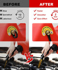 Comparison of gas can pouring with and without Six Pack Universal Gas Can Vent Caps Replacement Vent Plugs For Faster Flow