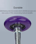 Close-up of Quiet Nylon Garage Door Rollers With 4 Inch Stem, Durable 6200ZZ Bearing, Purple Pack Of 10 For Up To 7 Foot Doors