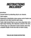 Instructions for Spark Plug Wire Tester For Locating Faulty Wires Multi Color Easy To Read Instructions Quick Diagnostic Tool