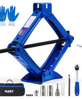 Orion Motor Tech 2 Ton Scissor Jack 15 Pc Kit 4409 Lb Capacity Heavy Duty Portable Car Tire Changing Tool With Thickened Base.