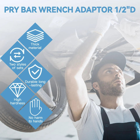 Mechanic using Beast Leverage Crowbar Head Wrench Adapter Set For Half Shaft Removal And Car Repair under vehicle
