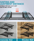 Beefy Heavy Duty Garage Wall Shelves Two Pack 2 By 3 Feet 500 Pound Load Capacity Wall Mounted Storage Racks With Hooks installation guide