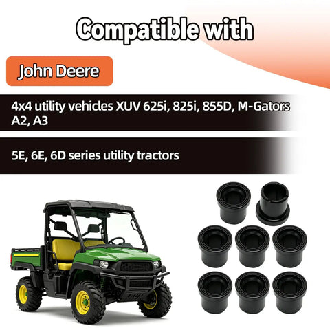 Tough As Nails Upper And Lower A Arm Suspension Flanged Sleeve Bushings Isolators Set Fits John Deere Gator XUV 625i 825i 855D