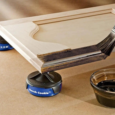 Bench Cookies Finishing Cones 4 Pack For Woodworking Snug Fit Over Work Grippers holding wood for staining