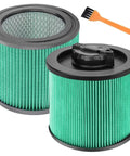 HEPA Cartridge Filter Replacement For DEWALT 4 Gallon Wet Dry Vacuums DXV Series DXVC4003 Washable And Reusable 2 Pack with brush