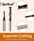 Carbide spiral router bits from Bow Tie Inlay Kit With Acrylic Templates Brass Guide Bushing And Carbide Spiral Router Bits