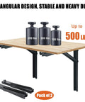 Heavy Duty Folding Shelf Brackets For Wall Mounted Shelves And Tables Space Saving Hinge Brackets For DIY Projects, 500 lbs capacity