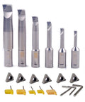 R8 Boring Head Kit With 2 Inch Head And Half Inch Shank Boring Bars 6 Piece Set With Inserts Included TBGT 06 TPGT 09 TPCT1103