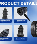 60 Piece Tire Repair Kit With Spiral Screw In Plugs And Included Screwdriver For Car Truck Motorcycle SUV Tubeless Puncture Emergency DIY Fix On The Go product details