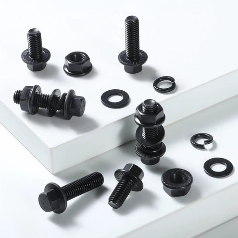 Metric Flange Bolt Kit 296Pcs M6x1.0 M8x1.25 M10x1.5 hex bolts nuts washers display