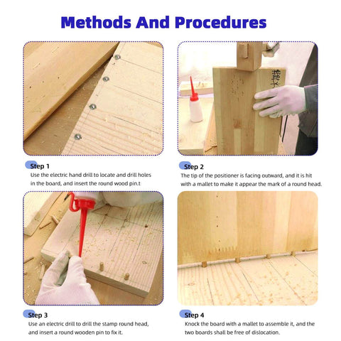 Methods and procedures for using Premium Wood Dowel Pins Set 508 Pieces One Quarter Inch One Five Sixteenth Inch One Three