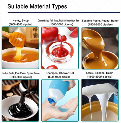 Heavy Duty Viscous Liquid Transfer Pump For Food Grade Fluids Like Honey Syrup And Thick Oils, Beast Mode Flow At 6-10 Kg/Min, Handles 800-4000 Cp, Gear Pump For Food Processing. Material types for honey, jam, paste, resin, and gel.