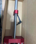 Pro Sheet Metal Roller Bender Tool With Red Aluminum Frame For Real World Use, boxed top view showing handle and rollers.