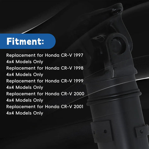Fitment details for Heavy Duty Rear Driveshaft Assembly For Honda Cr-V 4x4 Awd 1997 2001, listing compatible model years.