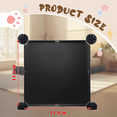 Eleven Point Eight Inch High Two Forty Eight Inch Long Under Bed Blocker Straight Up Durable Barrier showing size details in black eco resin.