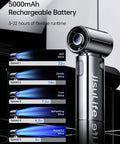 Portable Handheld Turbo Fan With High Speed Air 22H Max Cooling Time 9 Blade Turbine 5 Gear Wind 5000mAh Rechargeable Battery