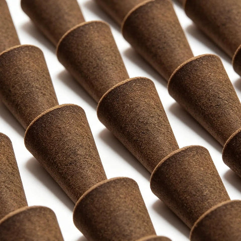 Cone Replacement Blocks for Hydroponic Sponges, 50-Piece Growing System Pods aligned on surface