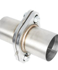 Exhaust Flange Repair Pipe Kit 2.5 Inch ID To 2.5 Inch OD With Stainless Steel Gasket And Two Bolts Quick Fix Do It Yourself