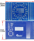 DIY Soldering Practice Kit For SMD SMT Welding Training Board EK7026 with water lamp circuit, back ruler in inches and mm.