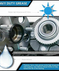 Close-up of a heavy-duty greased wheel hub, part of the Two Piece Front Wheel Hub And Bearing Set For Four Wheel Drive Vehicles.