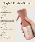 Hand holding Ultra Fine Continuous Spray Bottle For Hair And More With Even Mist For Styling And Refreshing Curls, Terracotta 150ml
