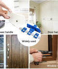 Pro Grade Cabinet Hardware Jig Kit Featuring Precision Drill Sleeves And Heavy Duty Mounting Template For Total Dead On Drawer Pull And Knob Installation Zero Sweat with various installation examples.