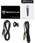 Wired Dynamic Microphone Kit With Full Metal Body And M-56 Capsule, Includes Two 10 Ft OFC Cables, Mic Clip And Case, Ideal For DJs