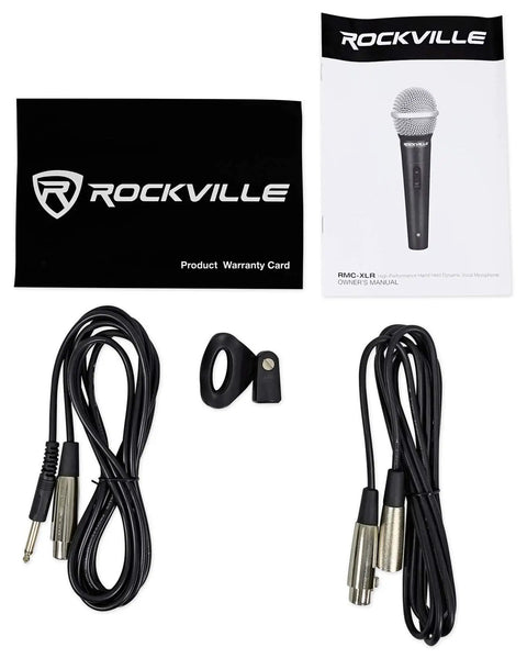 Wired Dynamic Microphone Kit With Full Metal Body And M-56 Capsule, Includes Two 10 Ft OFC Cables, Mic Clip And Case, Ideal For DJs