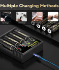 14430 3.2V LiFePO4 Rechargeable Battery 450mAh 8 Pack For Outdoor Solar Lights Garden Path Lights Shavers Flashlights charger