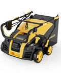 Electric Dethatcher And Scarifier 2 In 1 16 Inch Wide Rake with Five Position Depth 14.5 Gallon Collection Bag Quick Fold Lawn Scarifier