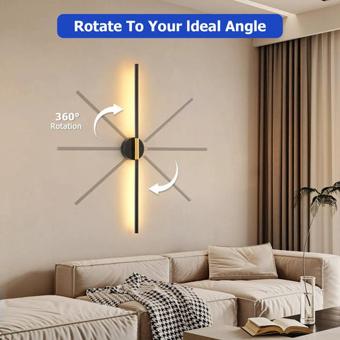Rechargeable Battery Operated Wall Sconces Set Of 2 No Wiring Needed Gold And Black LED Wall Lights With Adjustable Arm in living room