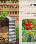 24 Inch Tall Galvanized Raised Garden Bed Kit For Outdoor Veggie Garden cross-section showing soil layers and drainage
