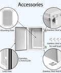 Built Tough IP67 Waterproof Junction Box with Heavy Duty Hinged Lid shows mounting plate, stainless steel latch, and lock hole.